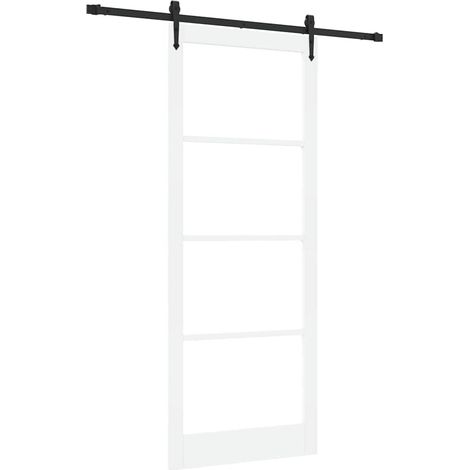Maison Exclusive - Schiebetür Weiß 93 x 232 cm Massivholz Kiefer