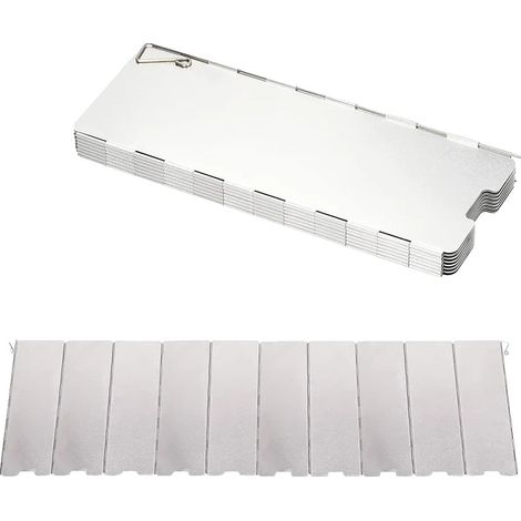 Parabrisas, diseño portátil, aleación de aluminio duradera, 10 placas-1 (1/2)