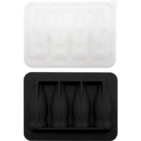 à glaçons en silicone, 4 grilles forme de bouteille, – (1/5)