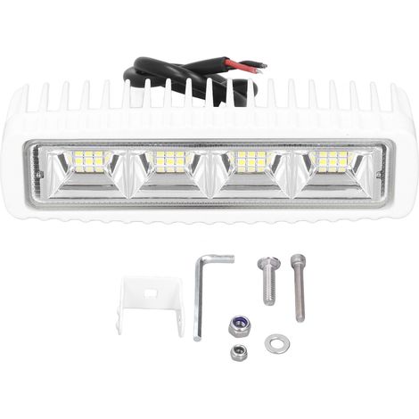 Barre LED 6,3 pouces IP68 étanche 4000 lumens 6000K 12/24V 36W 120° projecteur de pont pour bateau, camping-car, marine (1/5)