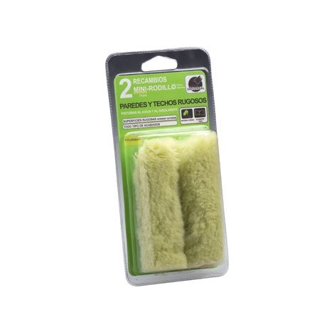 RECAMBIO MINI RODILLO HILO VERDE 2 UDS 6 CM  PAREDES Y TECHOS - 8201