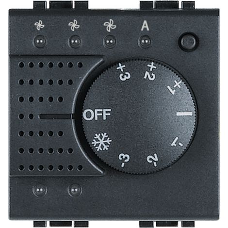 Sonde avec cde pour ventilo convecteur Livinglight MyHOME BUS anthracite BTICINO L4692FAN
