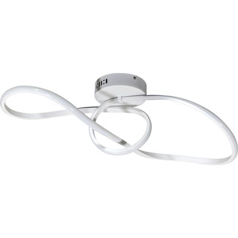 Plafoniera in metallo e alluminio Bianco con LED integrato 68x24x h24 cm (1/2)