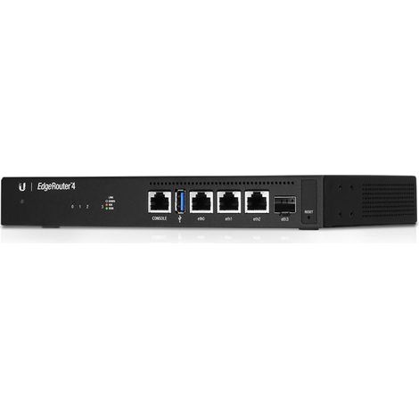 Router Ubiquiti EdgeRouter 4 con 4 Porte Gigabit Ethernet e SFP, Nero (1/4)