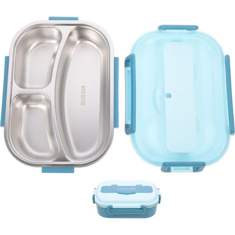 Boîte à lunch bento SHOWERORO 1000 ml en acier inoxydable (1/5)