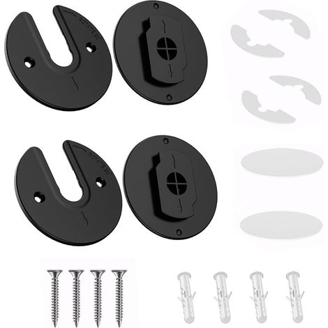 Ensembles de Support Mural pour Tablette, Support de Tablette Rotatif à 90 degrés, Support de téléphone Portable, Mini Support Mural pour TV-Box, Disque Dur, Batterie Externe, routeur WiFi (1/5)