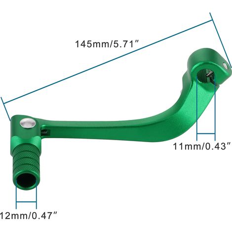 Klappbarer Schalthebel aus Aluminium, kompatibel mit dem Schalthebel des Geländefahrzeugs CRF110, und in Grün für die meisten Modelle erhältlich. (1/4)