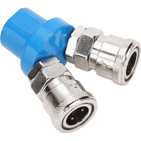 Connecteur de compresseur d'air pneumatique à raccord rapide de type C 1/4" (2 voies) (1/5)