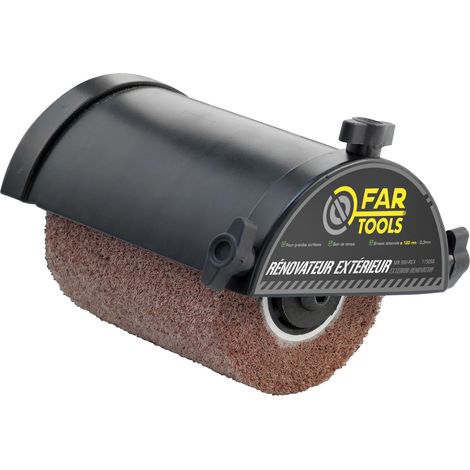 Fartools – Tête rénovateur pour ponceuse MULTI-REX900 Ø80mm – L100mm – Pour rénovation et décapage de tous matériaux (1/4)
