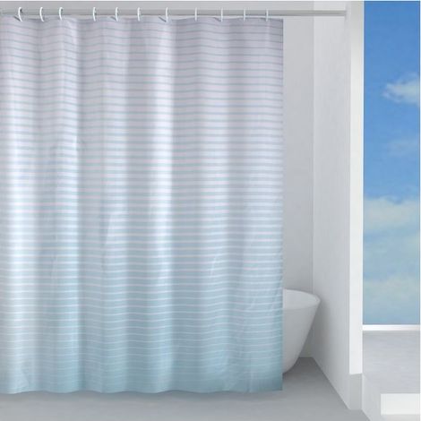 Gedy Rideau de Douche Horizons 120x200 Cm Bleu Ciel