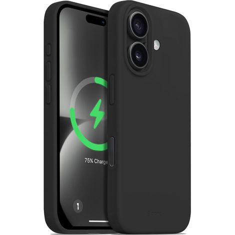 Crong Color Cover Magnetic - Custodia MagSafe per iPhone 16 Plus (Nero) (1/5)