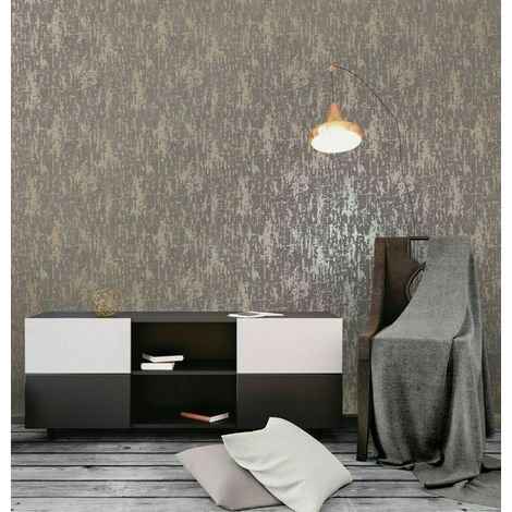 Holden Metallic Industrial Concrete Distressed Effect Charcoal Slate Wallpaper (1/4)