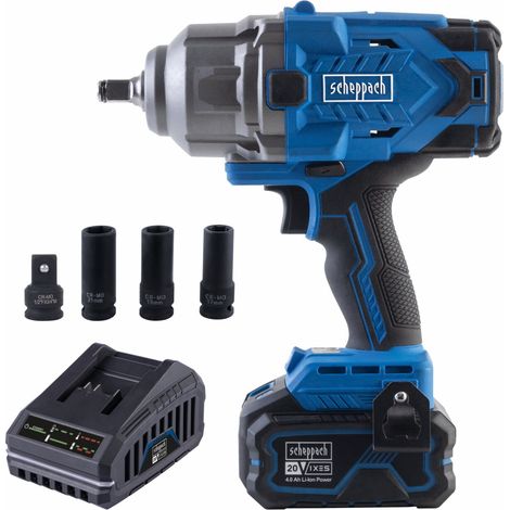 Llave de impacto bc-iw350-x con bateria 4,0Ah y cargador IXES Scheppach (1/5)