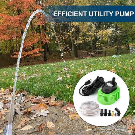 Pompa per copertura piscina fuori terra Bardusch, pompa dell'acqua per il drenaggio della piscina, pompa dell'acqua sommergibile con tubo di scarico da 4,9 m e cavo di alimentazione extra lungo da 7,6 (1/4)