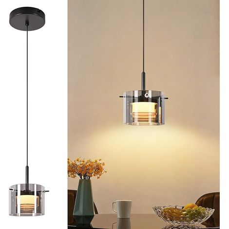 GBLY Pendelleuchte Glas 1 Flammig 160cm LED Höhenverstellbar Hängelampe Esszimmer Wohnzimmer Küche Schlafzimmer Flur (1/5)