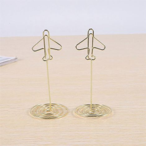 Lot de 10 porte-mémos avec pince, porte-cartes de nom et numéro de table avec base. (1/5)