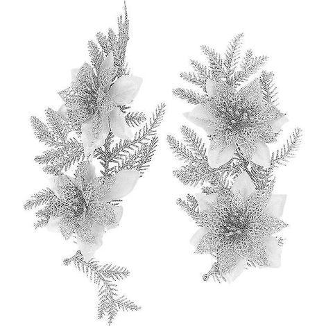 2 fleurs en tissu et plastique (1/3)