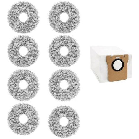 Paquet de 8 tampons de vadrouille pour Dreame L10S Ultra, tampons de vadrouille lavables pour aspirateur Robot Dreame L10 Ultra / L10S Pro / L10S Ultra