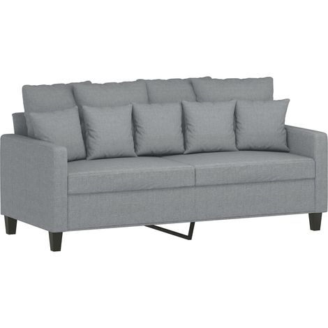 2-Sitzer-Sofa Hellgrau 140 cm Stoff vidaXL