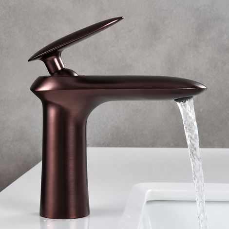 Robinet mitigeur de lavabo en cuivre bronze antique modèle bas 28 × 17 × 8,5 cm 1,73 kg – Livraison gratuite (1/5)