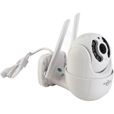 Caméra de sécurité sans fil 5MP à fixation murale, caméra WiFi intelligente avec zoom numérique 5x, étanchéité IP66, couleur, détection de mouvement, suivi automatique, PTZ rotative (1/3)