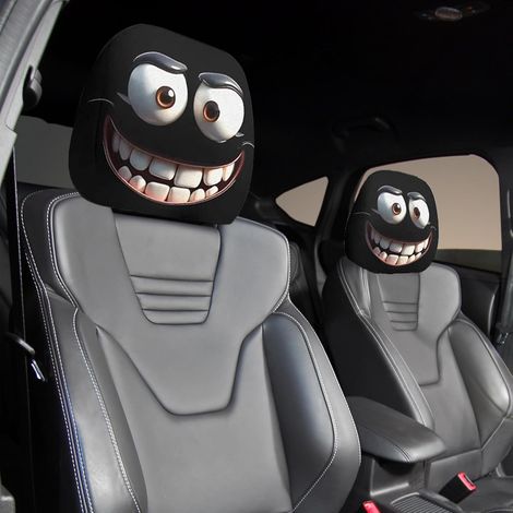2 pièces de housses pour appuie-tête de voiture, couvre-tête amusant pour sièges de voiture, housse universelle pour appuie-tête de voiture, couvre-tête pour sièges de voiture, housses pour (1/5)