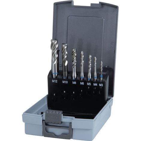 Set di maschi per macchine utensili RUKO, 7 pezzi, forma C HSS in valigetta di plastica - 245058RO