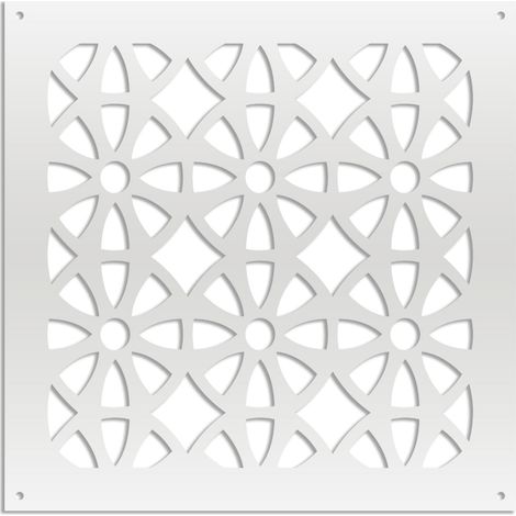 WHEELS - Panneau ajouré en PVC - Brise-soleil - Dimension : 73x73 cm - Couleur : blanc