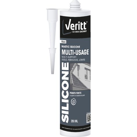 MASTIC SILICONE BLANC 280ML VERITT CARTOUCHE 061005 (1/2)