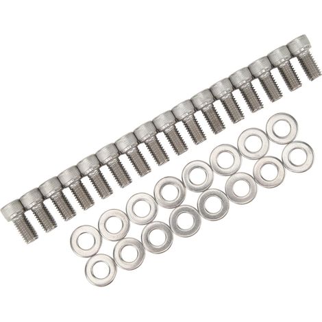 16-teiliger Zylinderkopfschraubensatz aus Edelstahl für Ford Small Block SBF 260, 289, 302, 351W, 351M, 400M und 351C Motoren. (1/5)