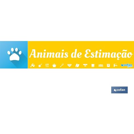 Señalética imantada 975 x 200 mm en pvc para expositores de animales de compañía