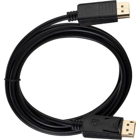 Câble Vidéo 1,8m Mâle-mâle Noir en Plastique pour Ordinateur Transmission Vidéo et Audio Haute Définition, Usage Bureau et Jeu, ique pour Écran (1/5)