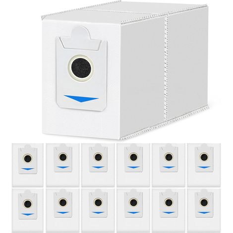 12 sacchetti per aspirapolvere per robot Ecovacs T30S / T30S PRO / X5 Omni / Deebot X2 Omni / X2 Pro. Accessori al carbone attivo da 3 l, capacità del sacchetto per aspirapolvere, pezzi di ricambio (t (1/5)