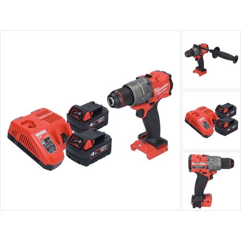 Milwaukee M18 FPD3-402 Akku Schlagbohrschrauber 18 V 158 Nm Brushless + 2x Akku 4,0 Ah + Ladegerät