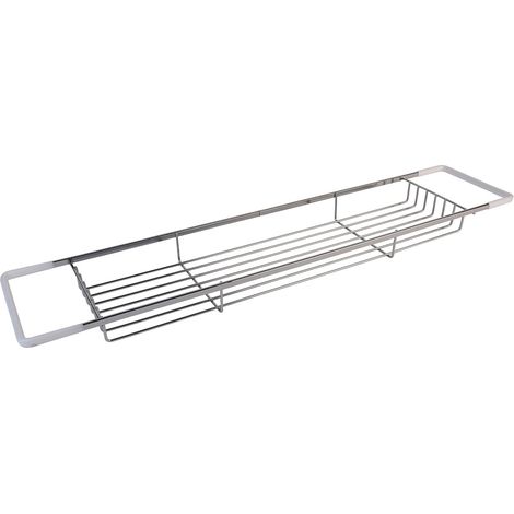 Croydex Rust Free Bath Rack for Extra Storage, Bathroom Basket Organiser Chrome (1/5)