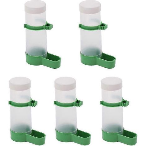 Lot de 5 abreuvoirs et mangeoires pour oiseaux avec clip pour perroquets, perruches et inséparables (1/5)