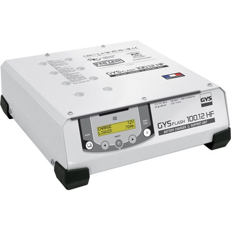Chargeur de batterie moto 12V GYSFLASH 100.12 – Technologie inverter – Câbles 5m – 29415