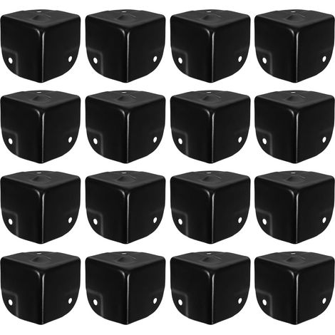 16 protège-coins décoratifs, fer, noir, triangulaire, pour boîtes (1/5)