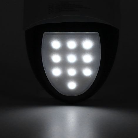 Lampe solaire murale étanche IP65 pour jardin, terrasse ou balcon, lumière blanche (1/5)