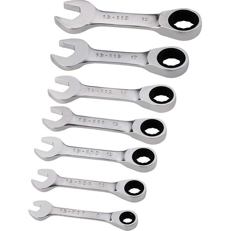 STANLEY - FatMax FMMT82900-0 - Set de 7 chiavi de cricchetto extra corto Fatmax, grigio
