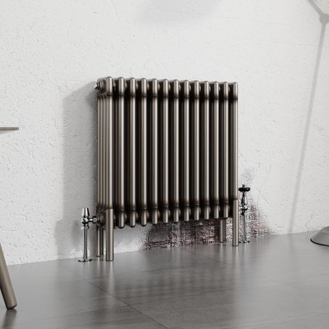 Warmehaus Traditional Radiator Raw Metal 600x605mm Four Column (1/5)