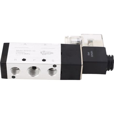Électrovanne pneumatique en alliage d'aluminium à réponse rapide, anti-interférences, 2 positions, 5 voies, pour l'automatisation, 24 V CC (1/5)