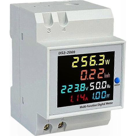 DIN-Schienen-Energiezähler, 40–300 V AC, max. 100 A Stromstärke (1/5)