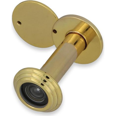 1 Judas Pour Porte Lentille Grand Angle Acier Laiton Verni 55-80 Mm Intérieur Extérieur