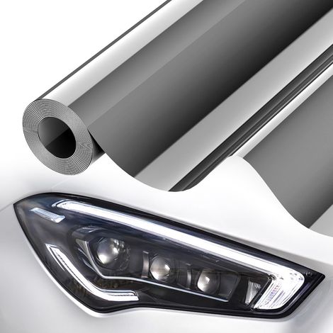 Imperméable Voiture Phare Film Teinté in TPH pour Phare de Voiture 200x30cm Noir Clair (1/5)