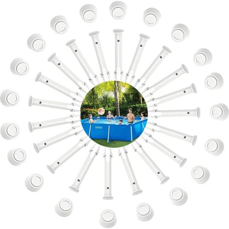 20 Stück Ersatz-Poolrahmenstifte, Poolrahmenstifte, Kunststoff-Poolrahmenverbindungen, für Intex 13'-24' Rahmen- und Rundpoolverbindungsstifte und Dichtungen (6 cm)