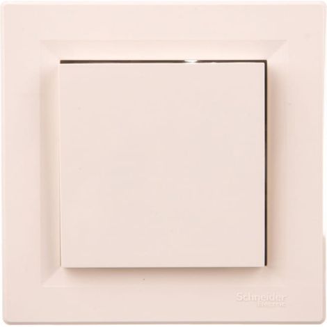 Douille simple Asfora avec ou sans 2P+Z (Schuko) avec rabat, crème, avec monture EPH3100123
