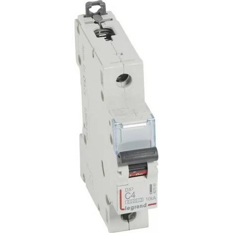 Legrand 407649 Interruttore automatico dx≥ 6000 - vite/vite - 1P 230/400V 4A 10kA - curva C - partenza protettiva