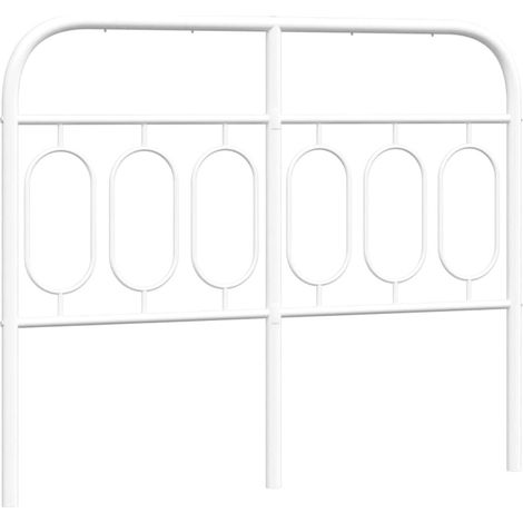 Maison Exclusive - Cabecero de repuesto de metal blanco 120 cm (1/5)