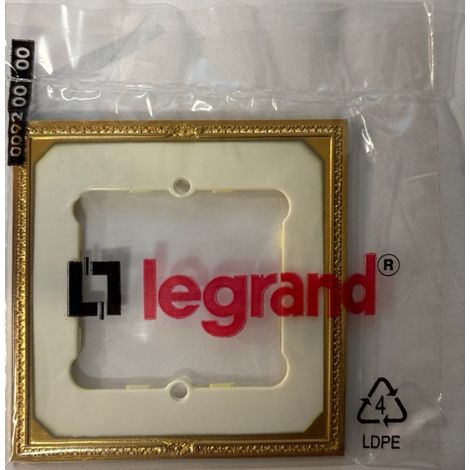 Legrand Chambord 087250 Single-gang plate in Louis XV gold style